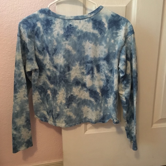 Blue tie dye long sleeve shirt - Picture 2 of 2
